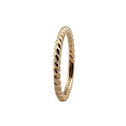 Rope ring i forgyldt sølv fra Christina Jewelry & Watches